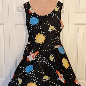 Space Theme Skater Dress